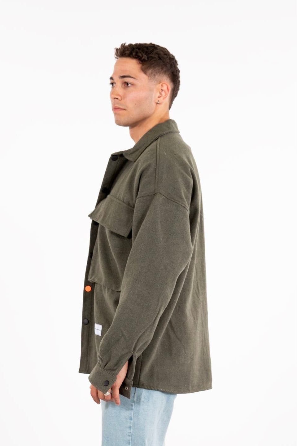 Hemdjacke Oversize Kleidung Hemd Freizeit-Jacke Unisex Überhemd Overshirt