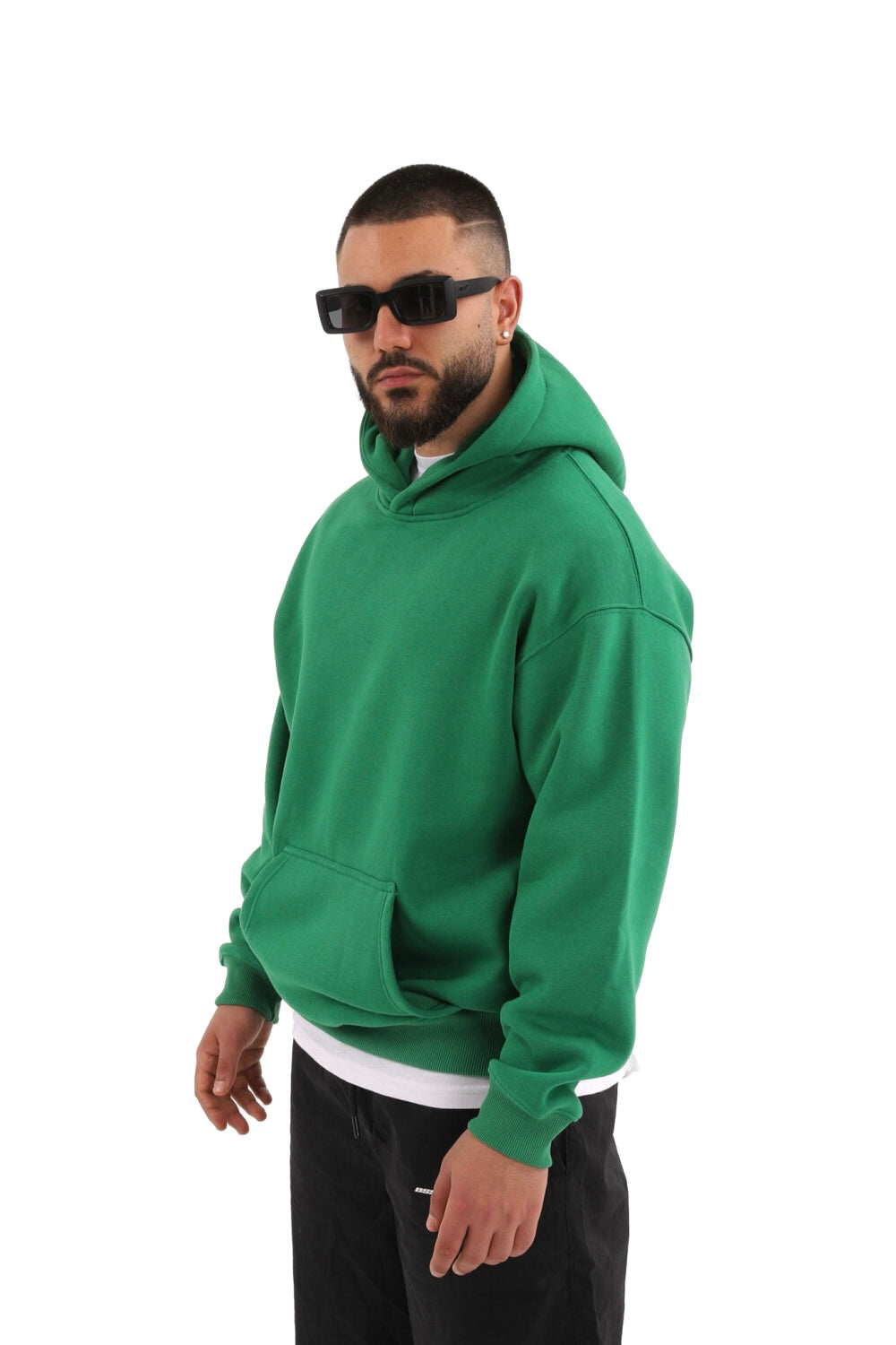 einfarbiger Basic Oversized Hoodie | Premium Herren & Damen Kapuzenpullover Unisex