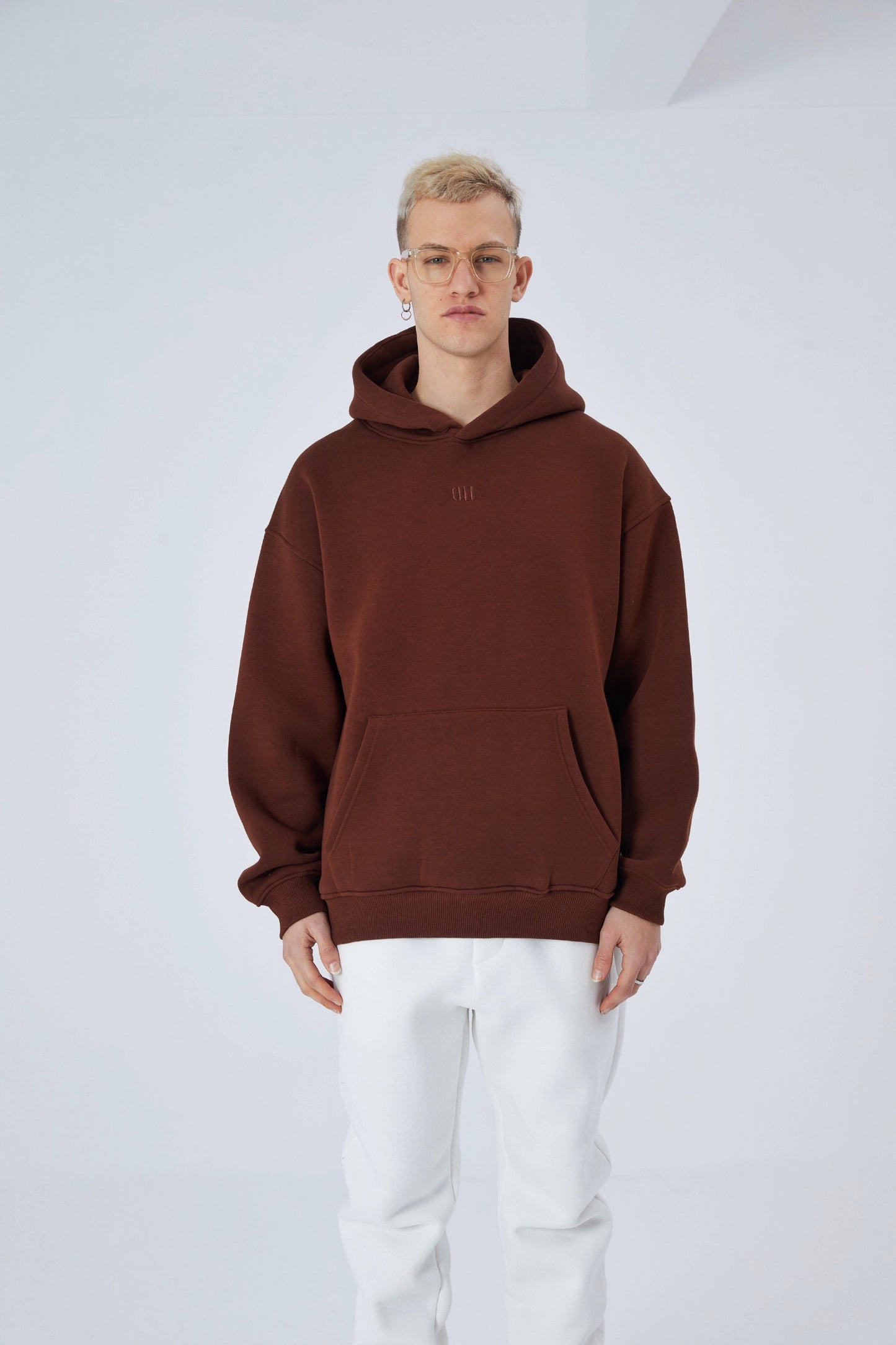 Oversize Hoodie einfarbig Basic Kapuzenpullover Unisex