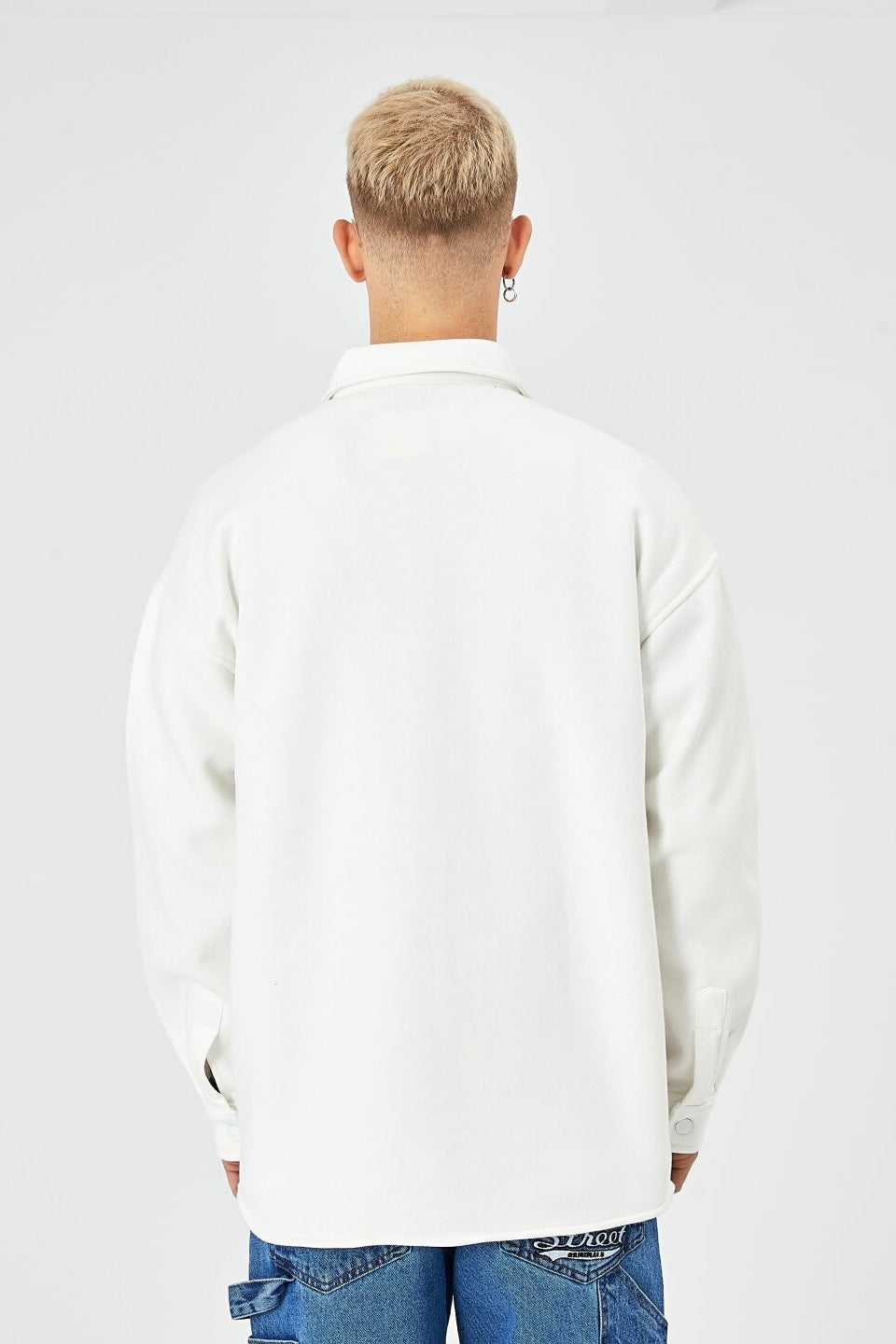 Hemdjacke aus Baumwolle in Oversize Fit Übergangsjacke