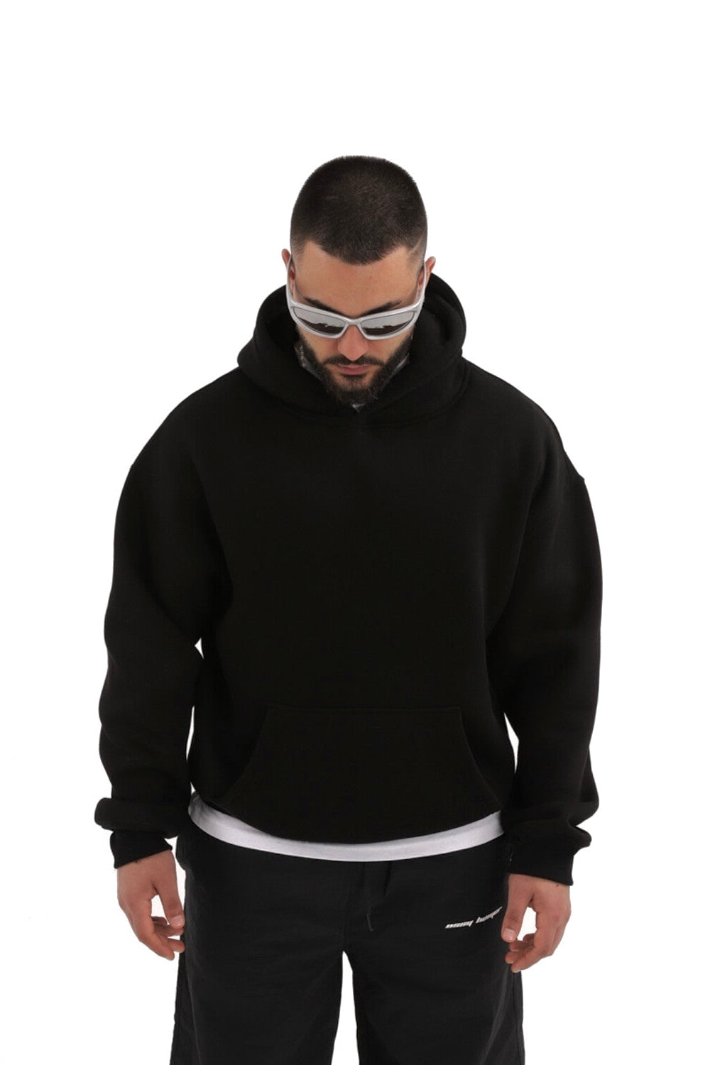 einfarbiger Basic Oversized Hoodie | Premium Herren & Damen Kapuzenpullover Unisex