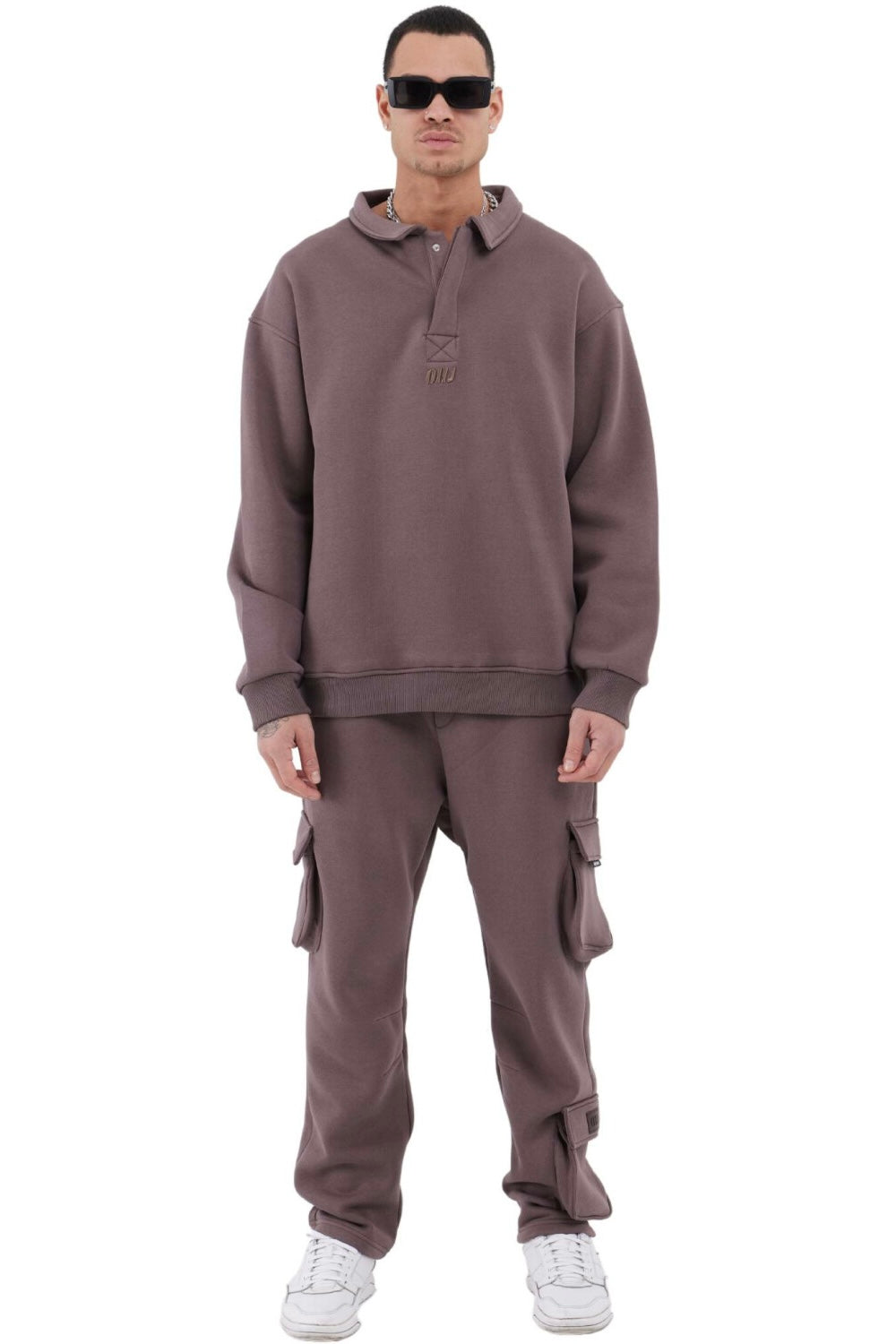 Pullover Shirt Oversize Fit Sweatshirt mit Kragen