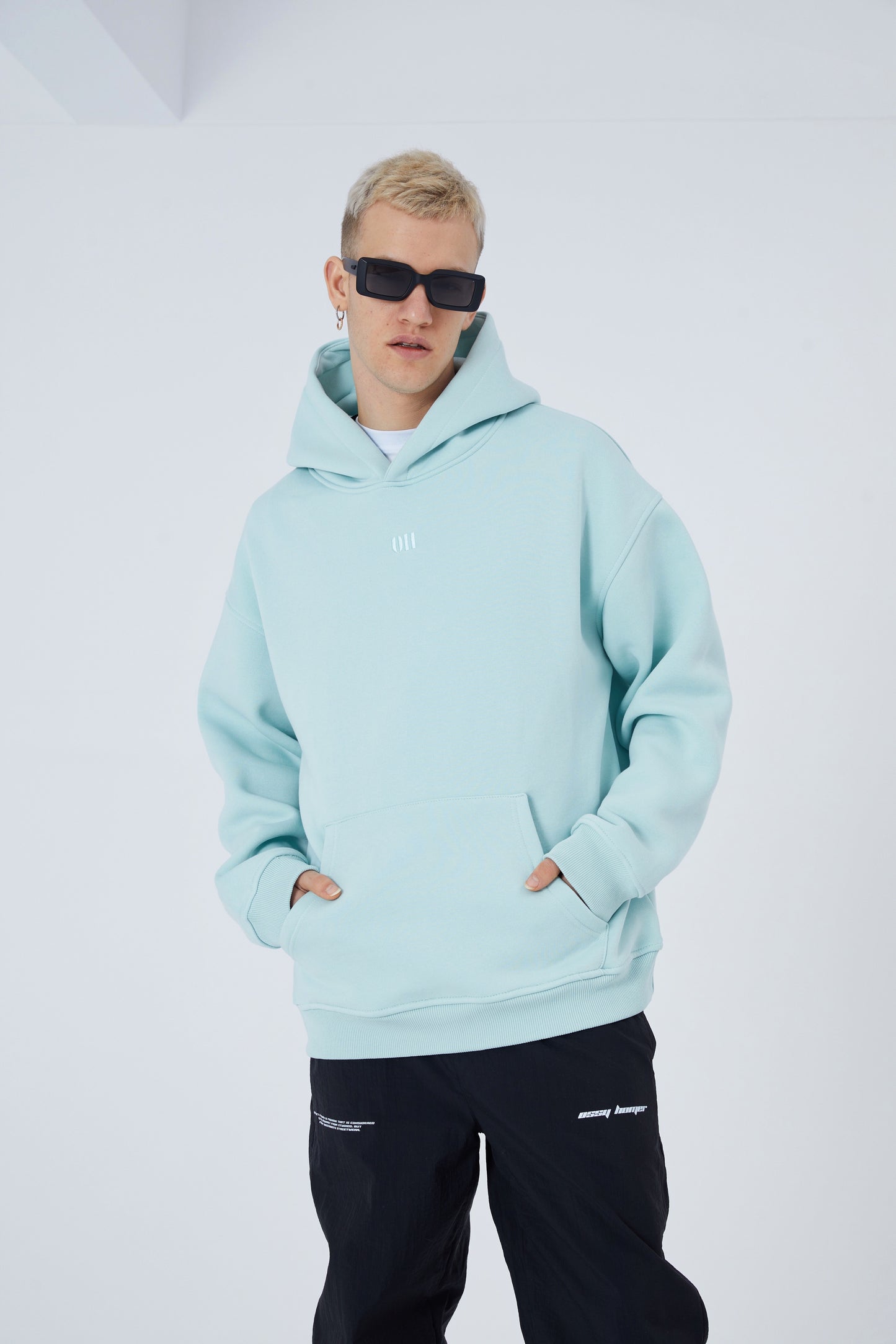 Oversize Hoodie einfarbig Basic Kapuzenpullover Unisex