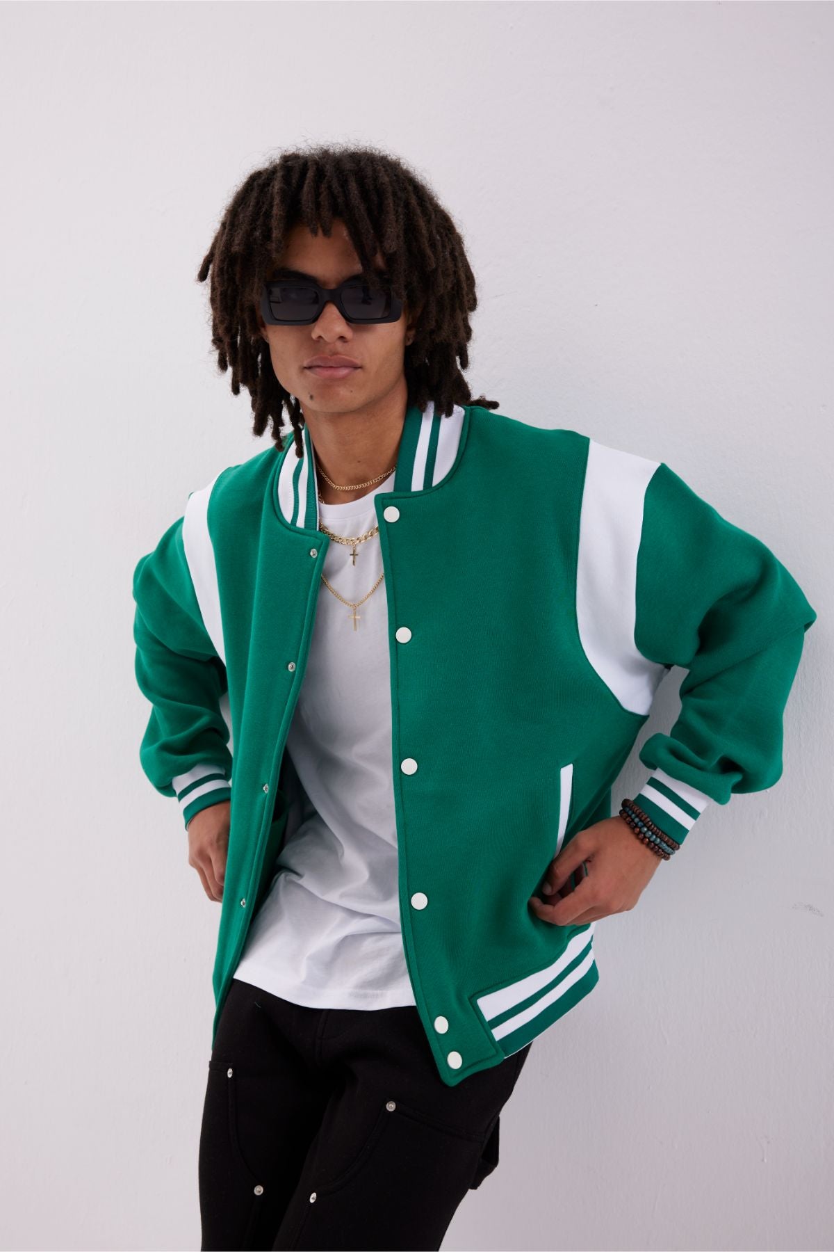 Basic Jacket Baseballjacke Baumwolle Herren Unisex Jacke