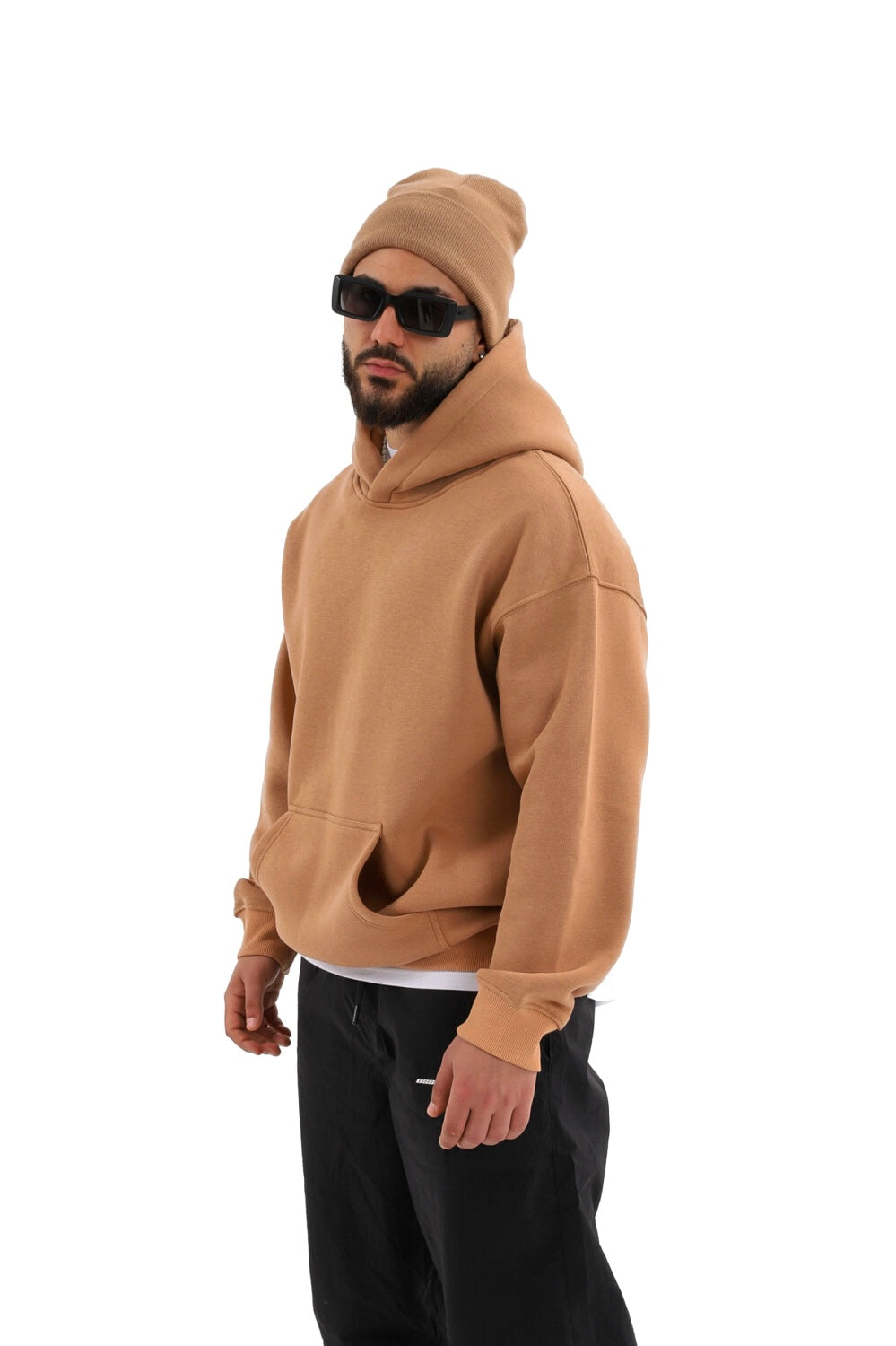 einfarbiger Basic Oversized Hoodie | Premium Herren & Damen Kapuzenpullover Unisex