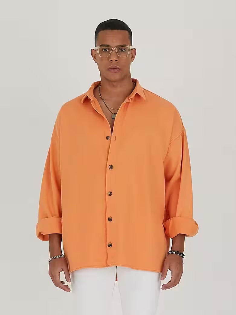 Jeanshemd Oversize Cotton Hemd 100% Baumwolle