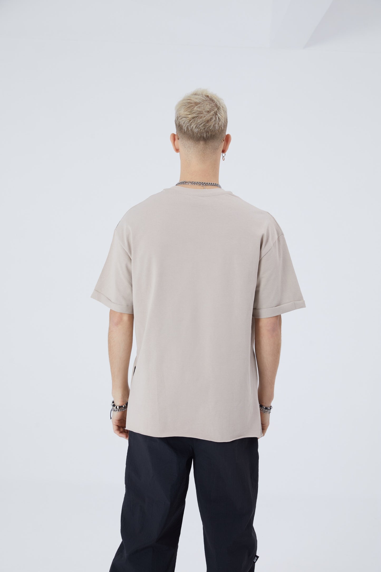 Herren ZIP T-Shirt 320gsm 100% Cotton Oversize Fit