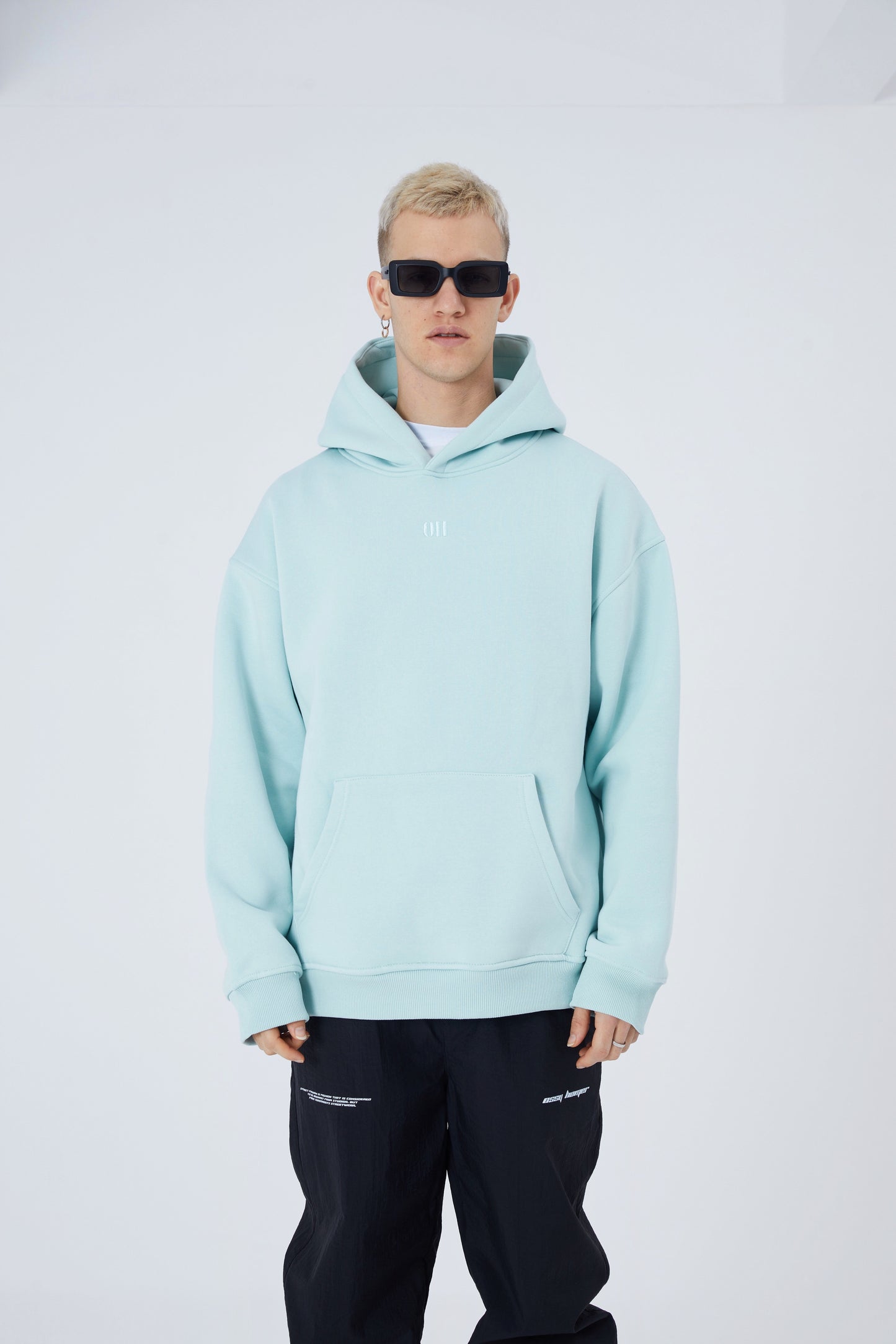 Oversize Hoodie einfarbig Basic Kapuzenpullover Unisex