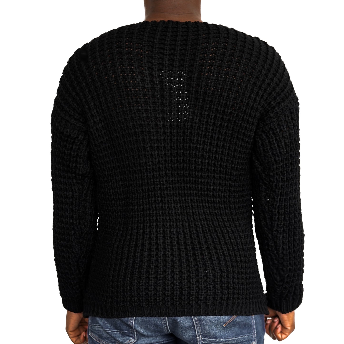 Casual Herren Strickpullover mit Rundhals-Ausschnitt