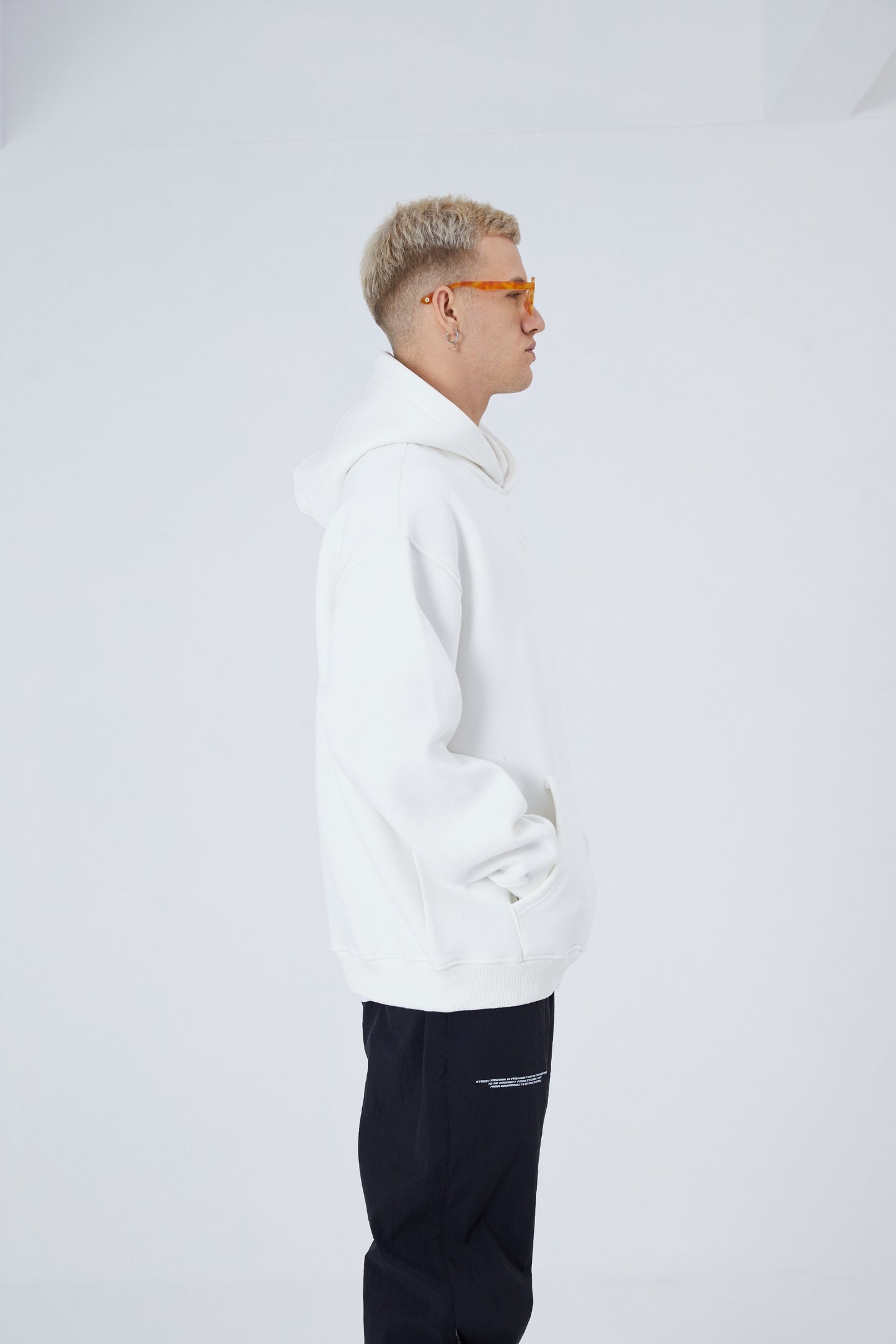 Oversize Hoodie einfarbig Basic Kapuzenpullover Unisex