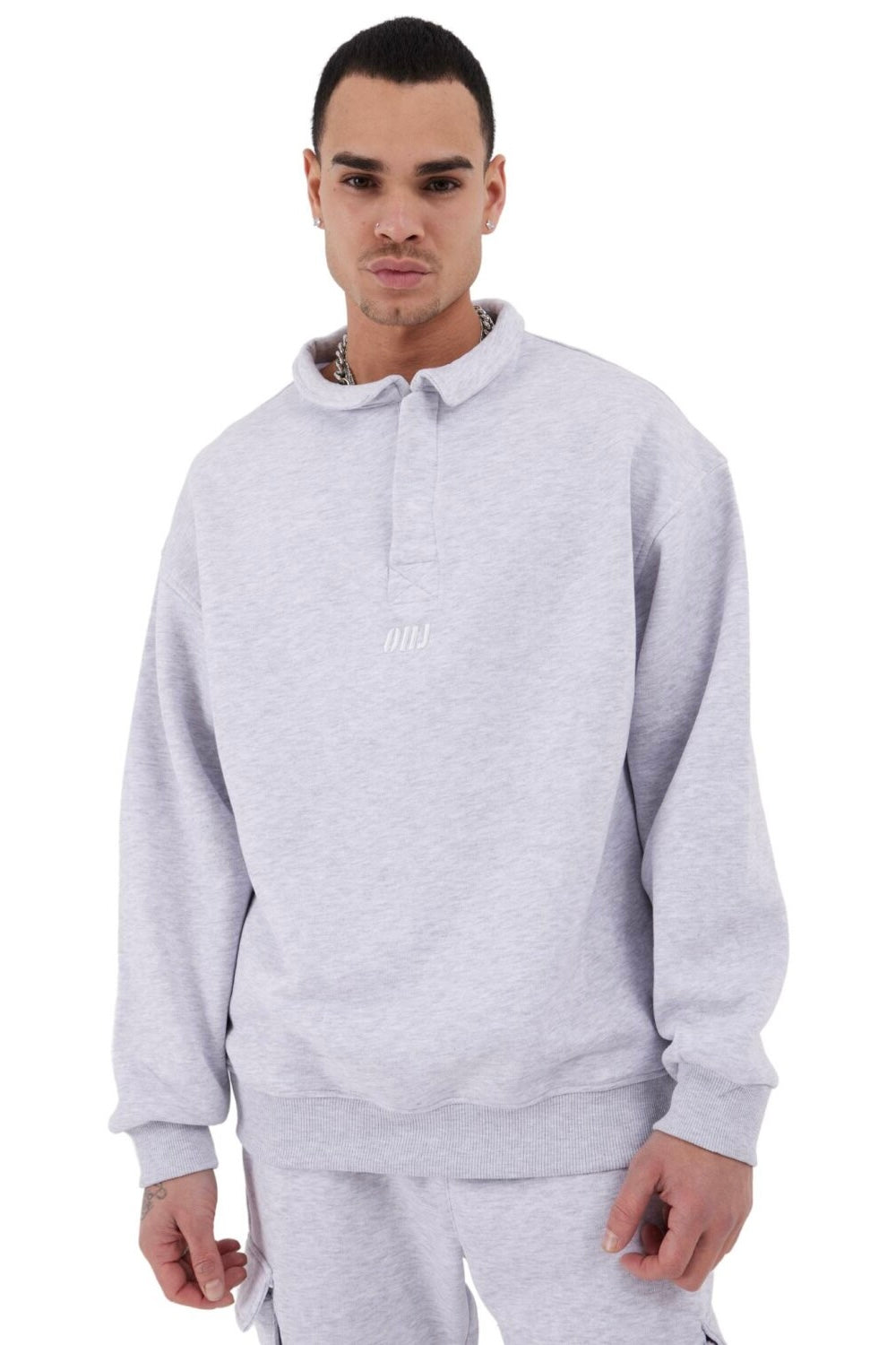 Pullover Shirt Oversize Fit Sweatshirt mit Kragen