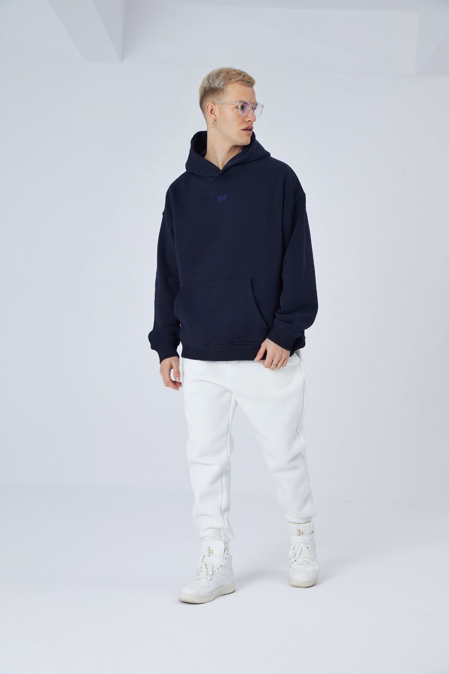 Oversize Hoodie einfarbig Basic Kapuzenpullover Unisex