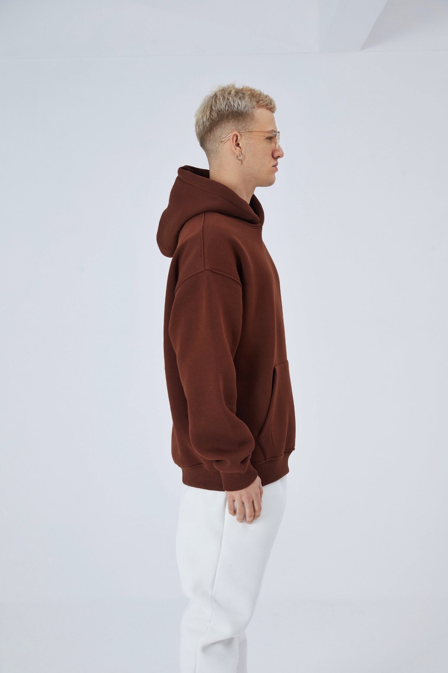 Oversize Hoodie einfarbig Basic Kapuzenpullover Unisex