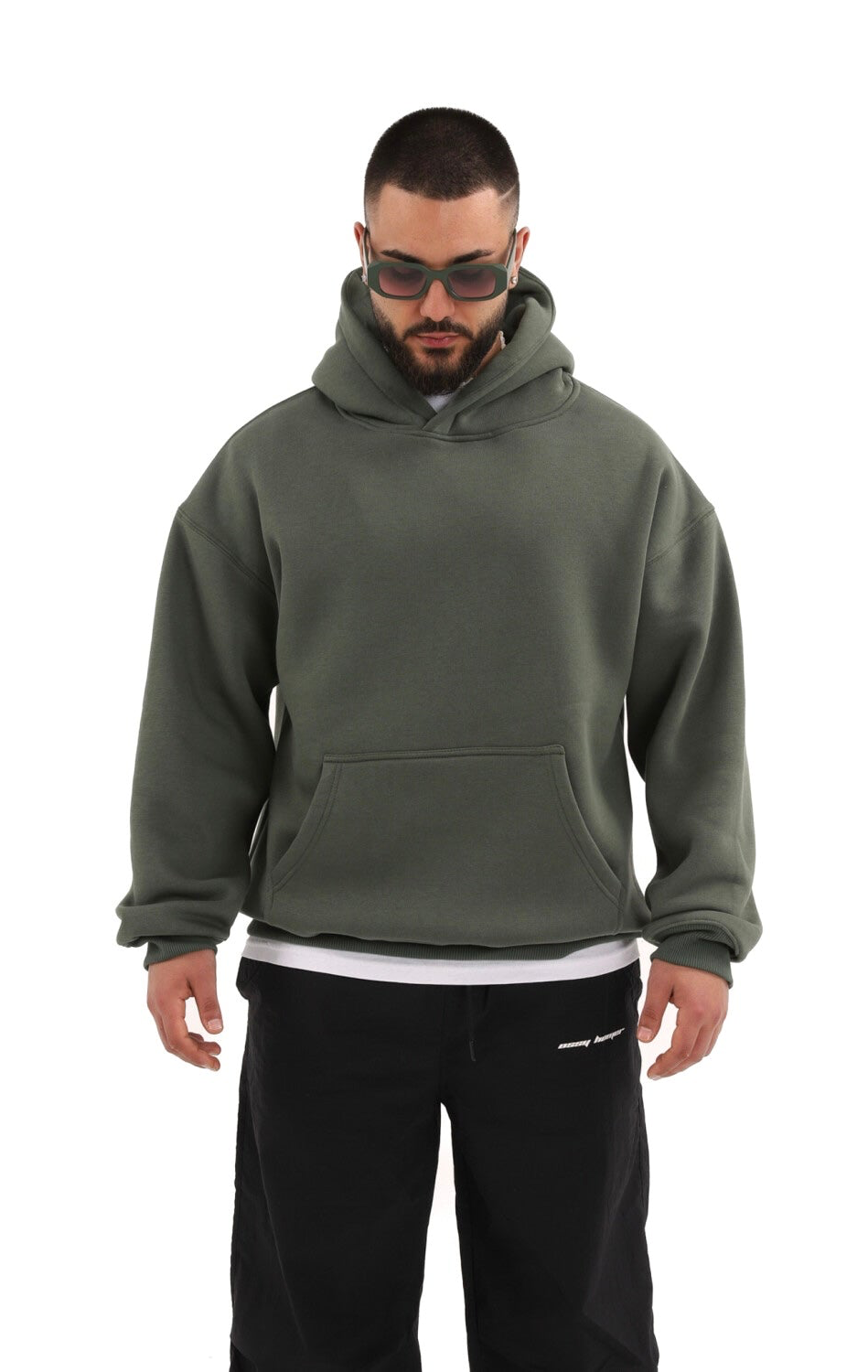 einfarbiger Basic Oversized Hoodie | Premium Herren & Damen Kapuzenpullover Unisex