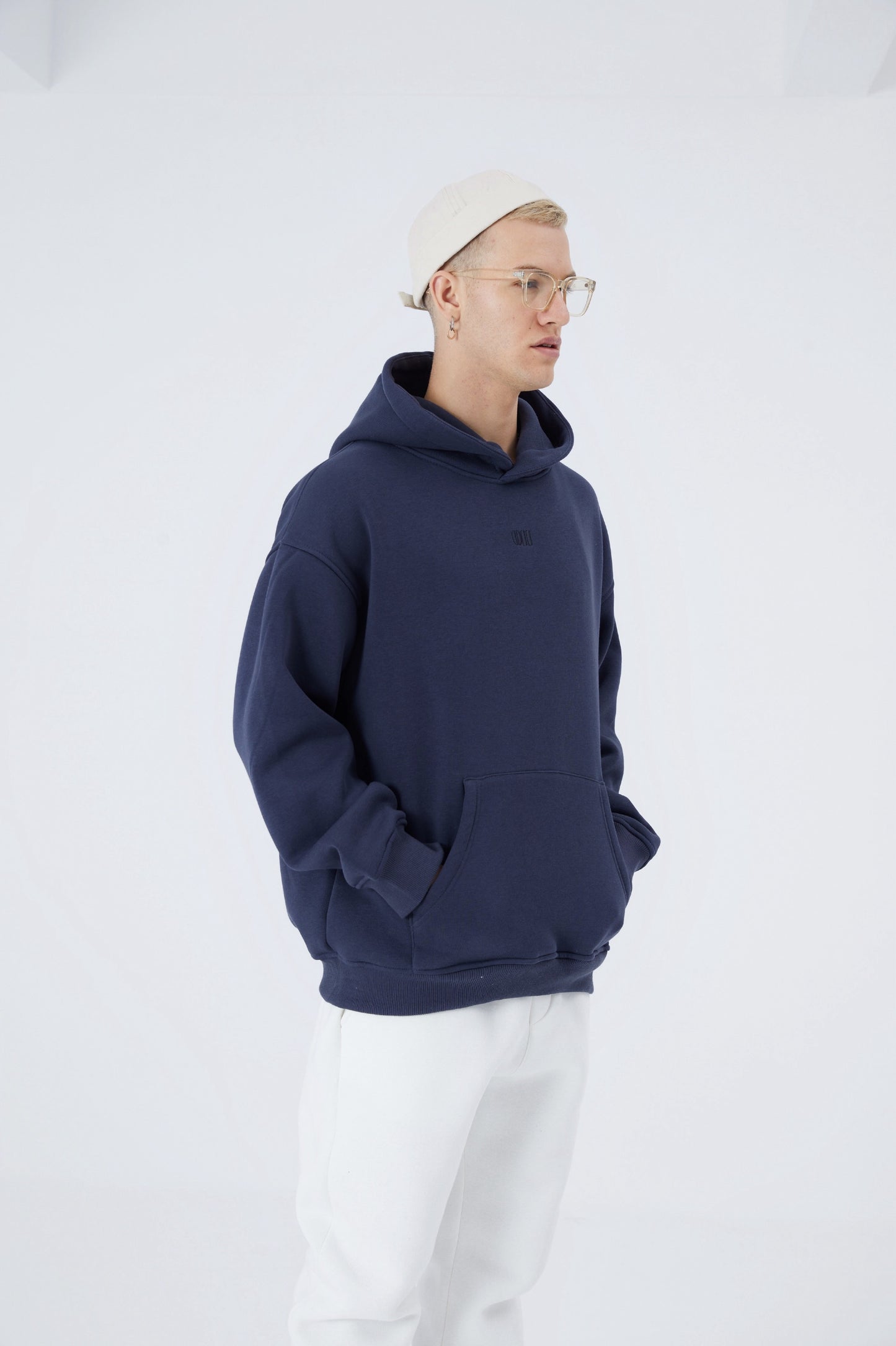 Oversize Hoodie einfarbig Basic Kapuzenpullover Unisex