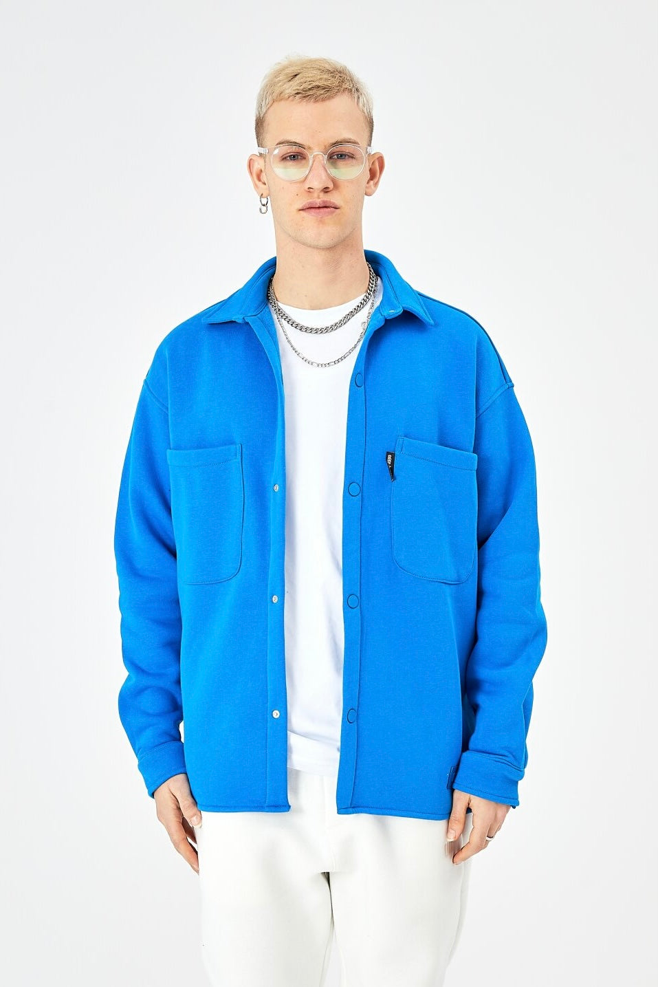 Hemdjacke aus Baumwolle in Oversize Fit Übergangsjacke