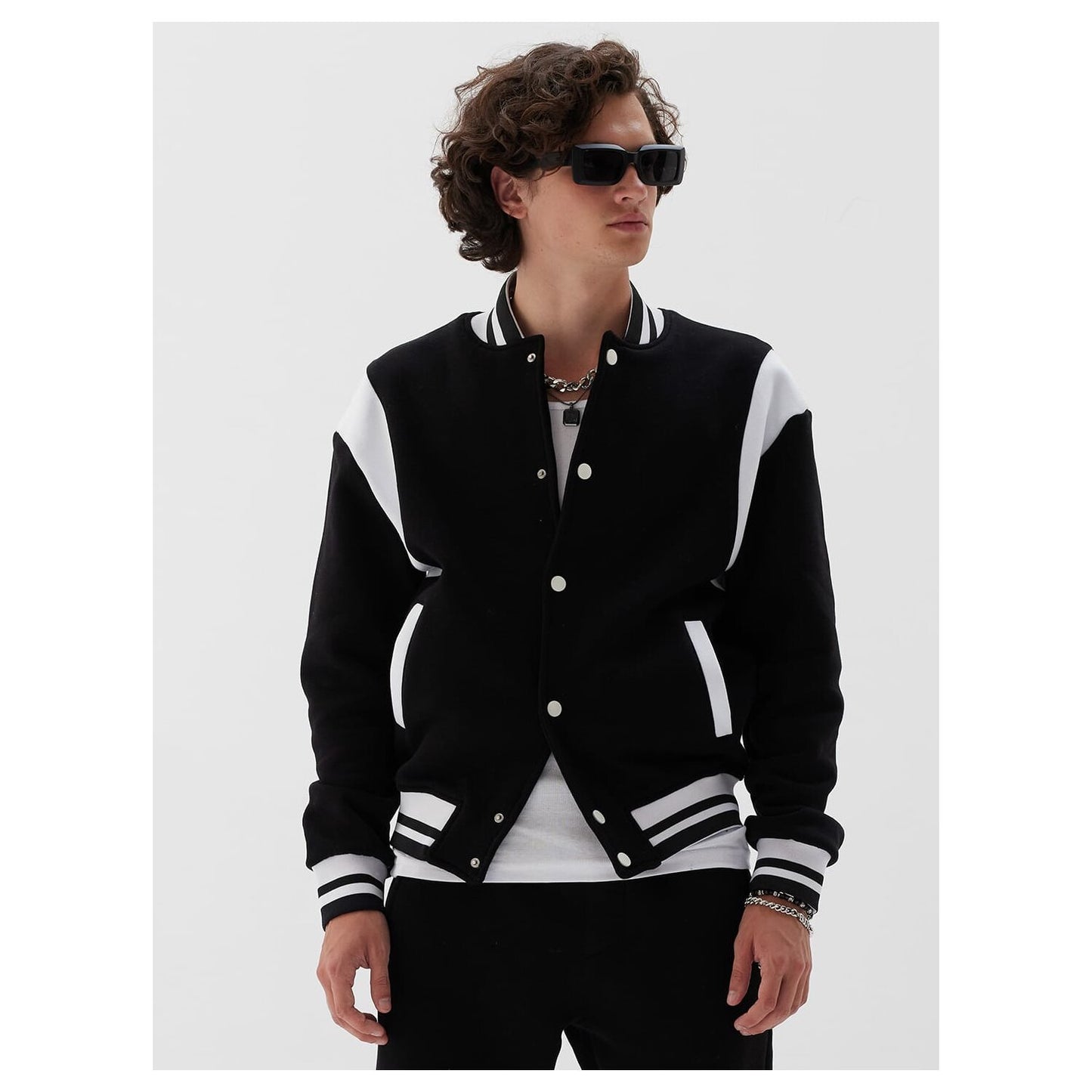 Basic Jacket Baseballjacke Baumwolle Herren Unisex Jacke