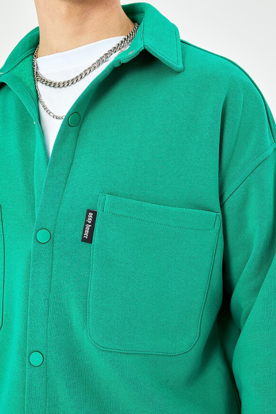 Hemdjacke aus Baumwolle in Oversize Fit Übergangsjacke