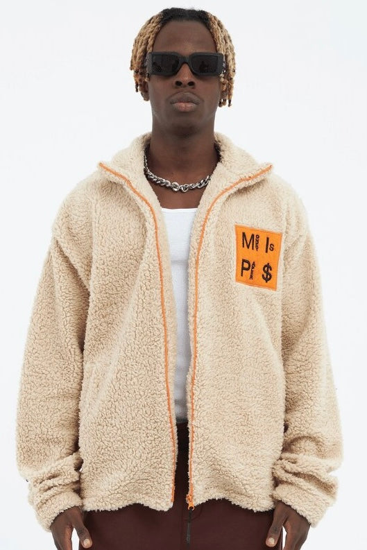 Teddy Jacket Money Is Paper Jacke Oversize Zipper