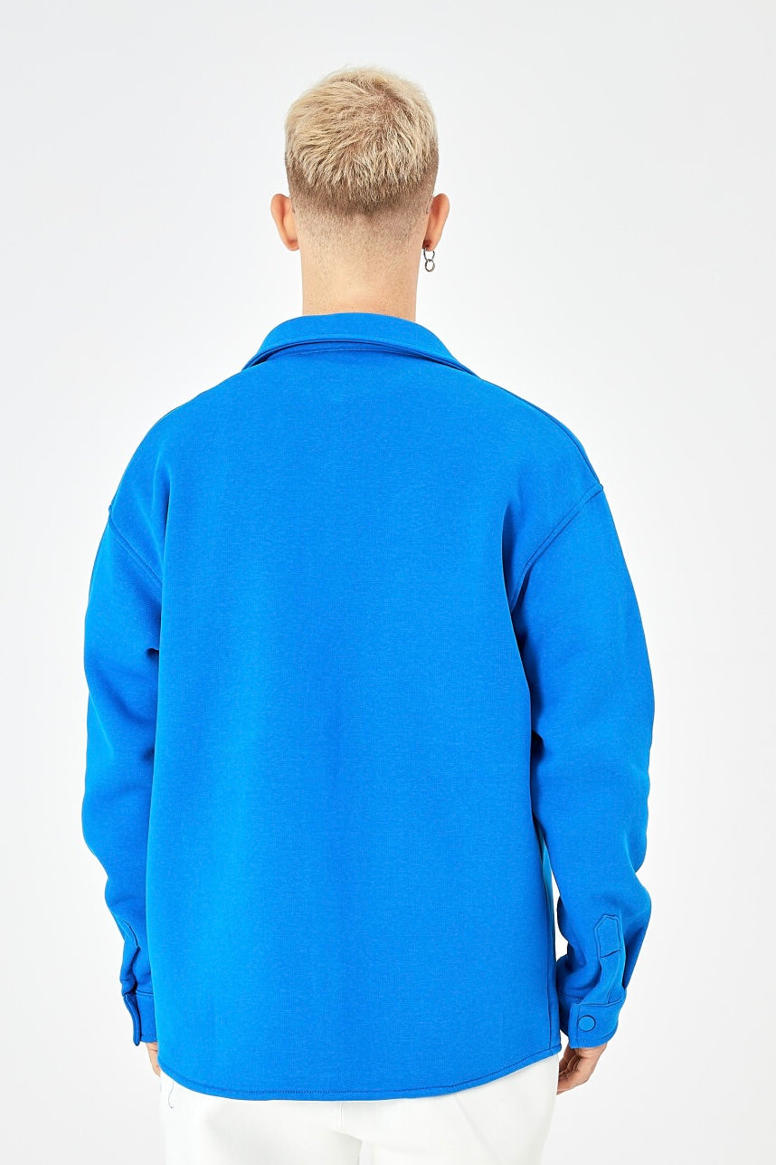 Hemdjacke aus Baumwolle in Oversize Fit Übergangsjacke