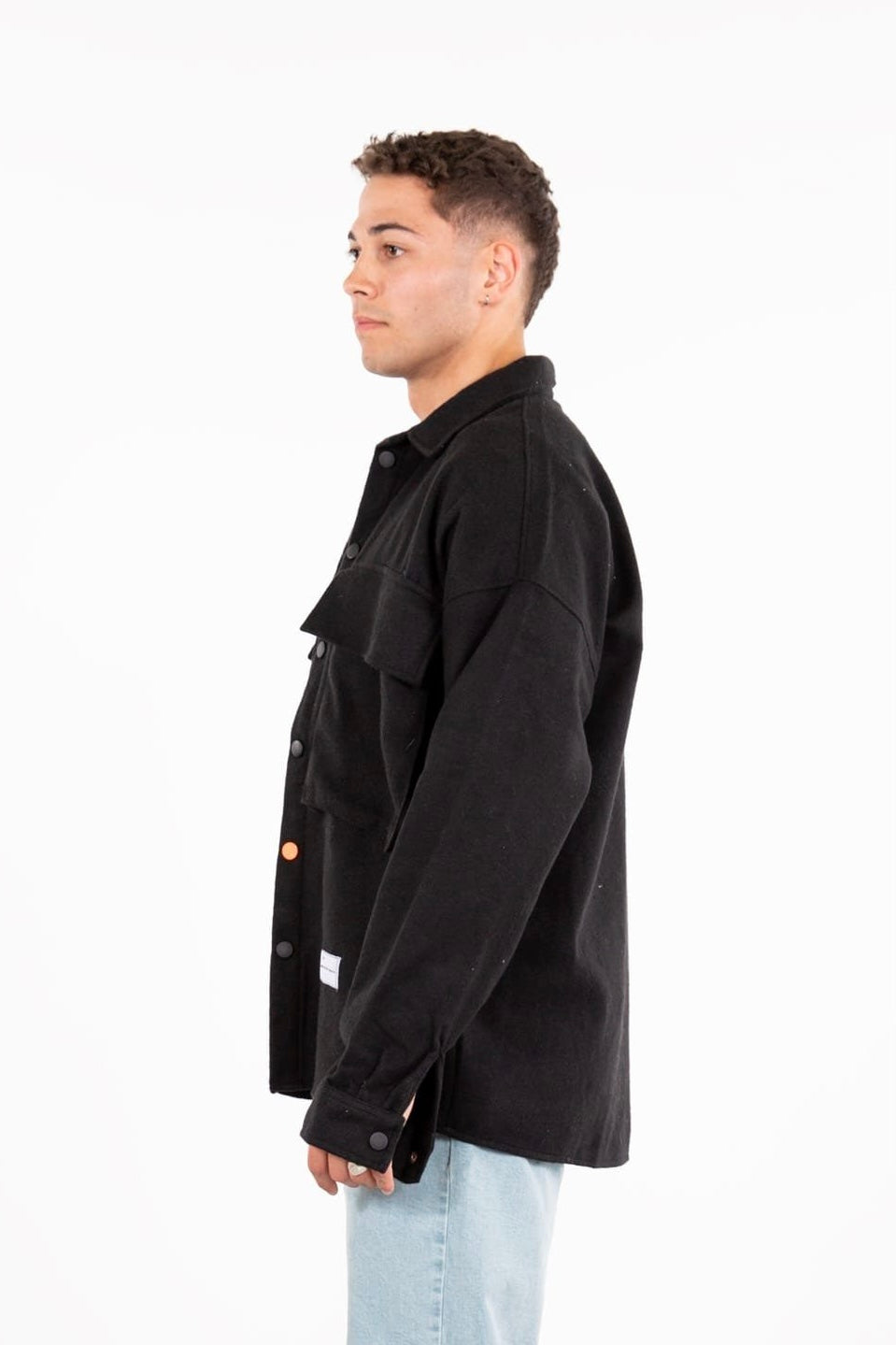 Hemdjacke Oversize Kleidung Hemd Freizeit-Jacke Unisex Überhemd Overshirt
