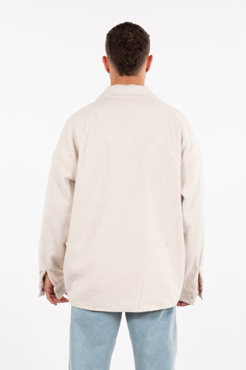 Hemdjacke Oversize Kleidung Hemd Freizeit-Jacke Unisex Überhemd Overshirt