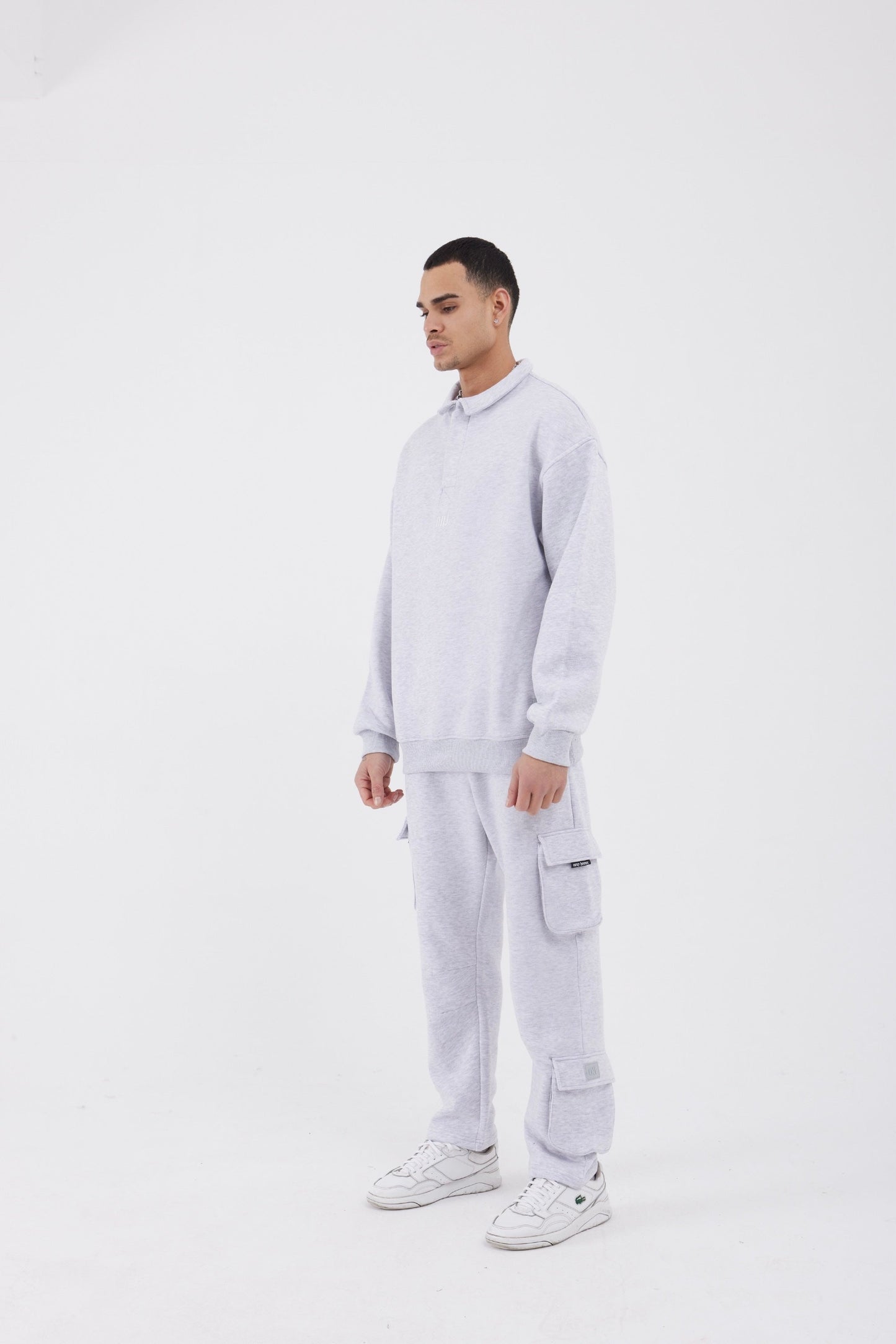 Jogginganzug Set Baumwolle Jogger Hoodie Pullover Oversize Fit