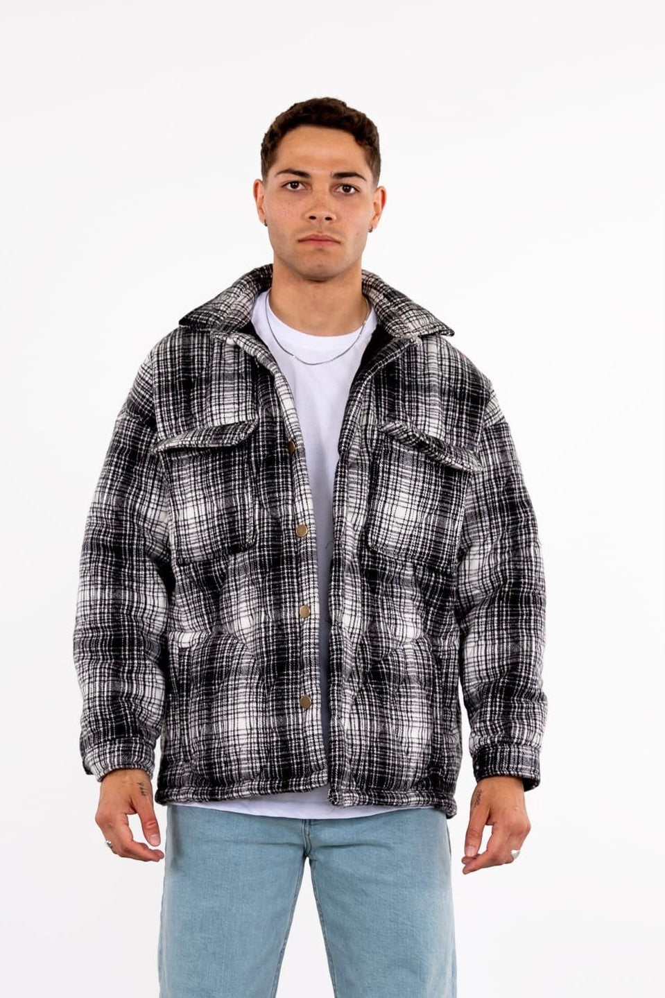 Lumberjacket Jacket Kapitone Flanelljacke kariert Hemdjacke Holzfäller