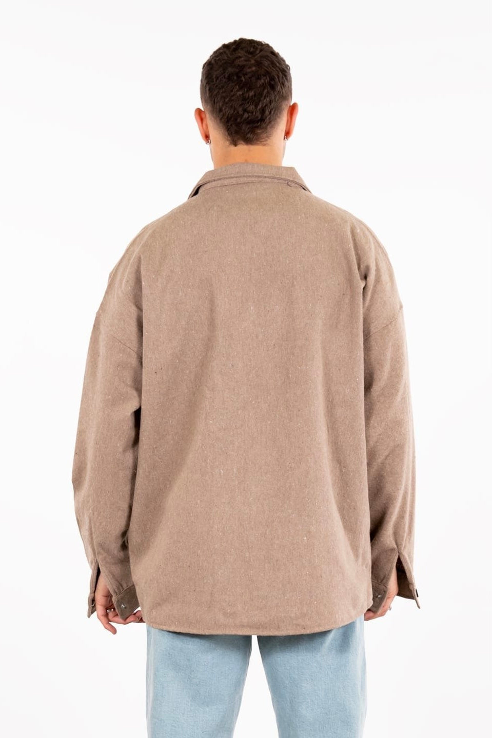 Hemdjacke Oversize Kleidung Hemd Freizeit-Jacke Unisex Überhemd Overshirt
