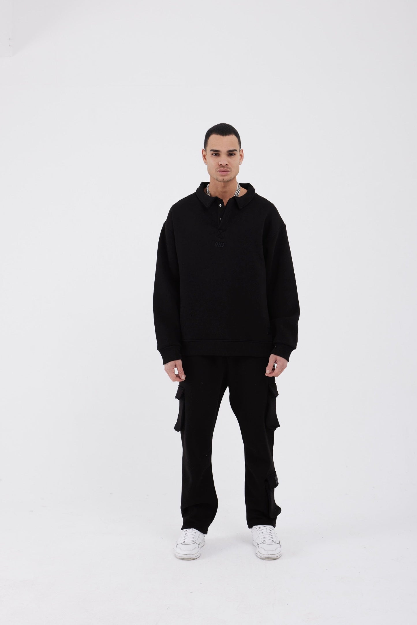 Jogginganzug Set Baumwolle Jogger Hoodie Pullover Oversize Fit
