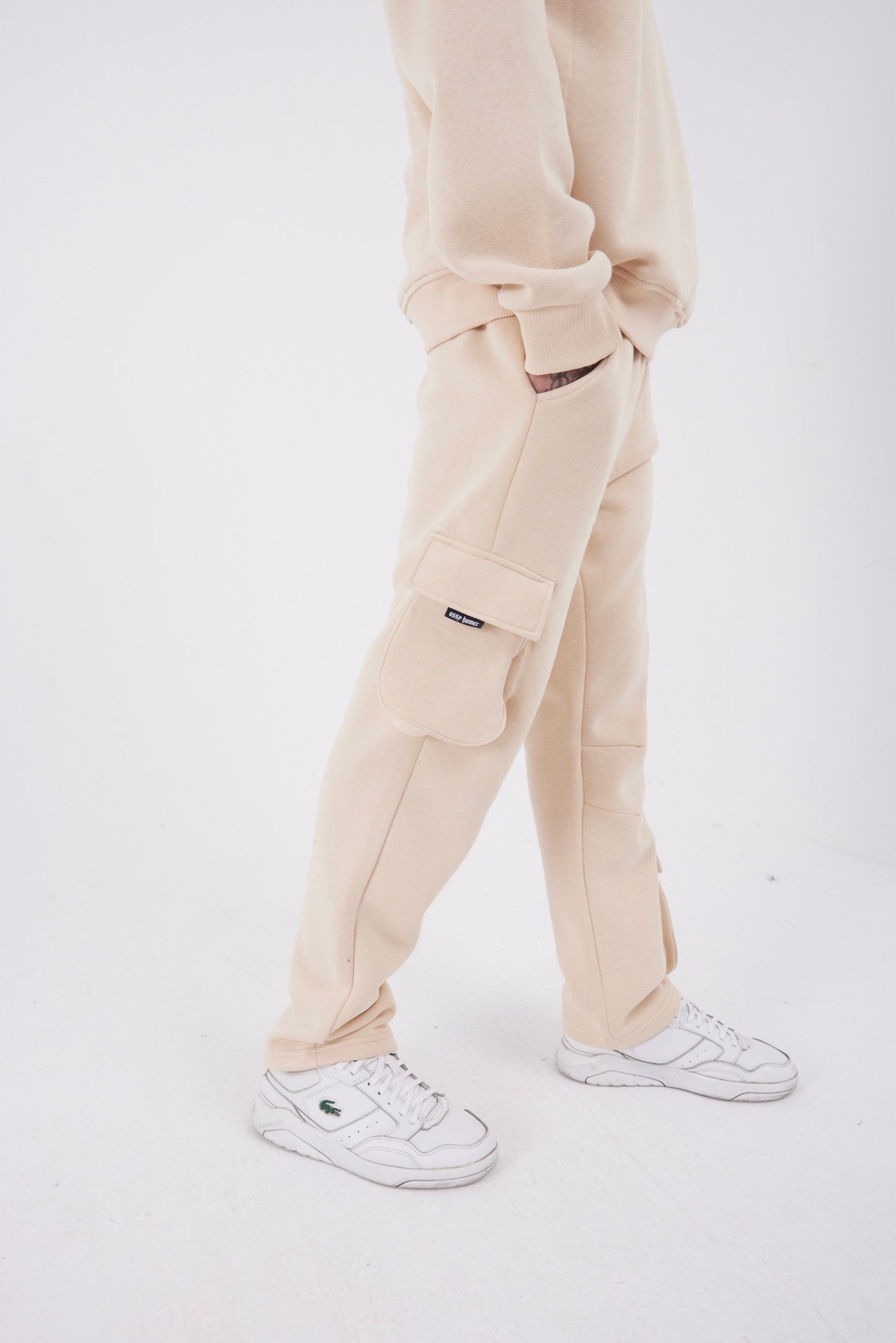 Jogginganzug Set Baumwolle Jogger Hoodie Pullover Oversize Fit