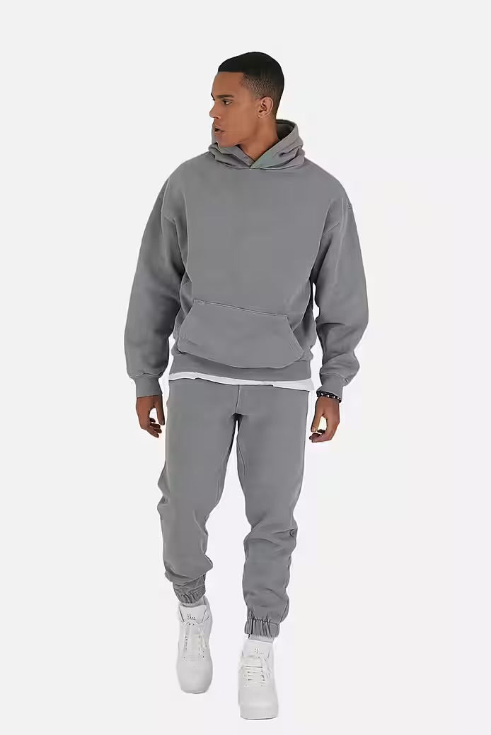 Set Jogger Hoodie 100% Baumwolle Cotton Trainingsanzug Hose Jogging Sportswear