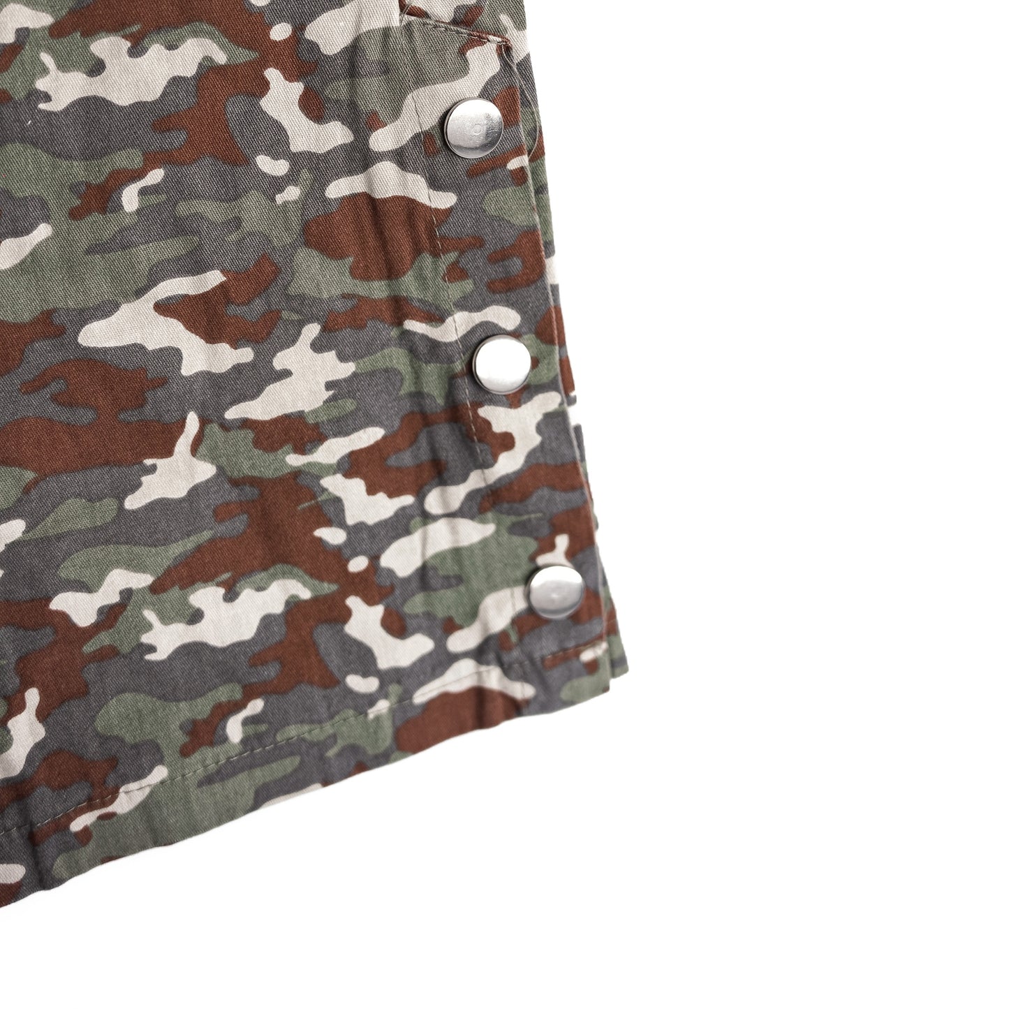 Camouflage Hose mit seitlichen Taschen und Knöpfen Unisex Jogger