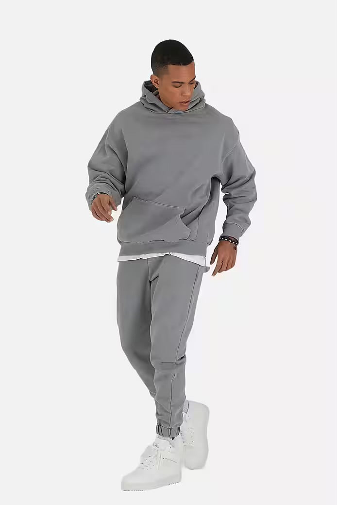 Set Jogger Hoodie 100% Baumwolle Cotton Trainingsanzug Hose Jogging Sportswear