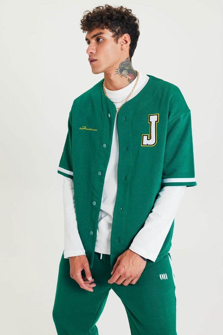 Set Baseball Hemd Hose Jogger Jogginganzug Sportanzug Oversize