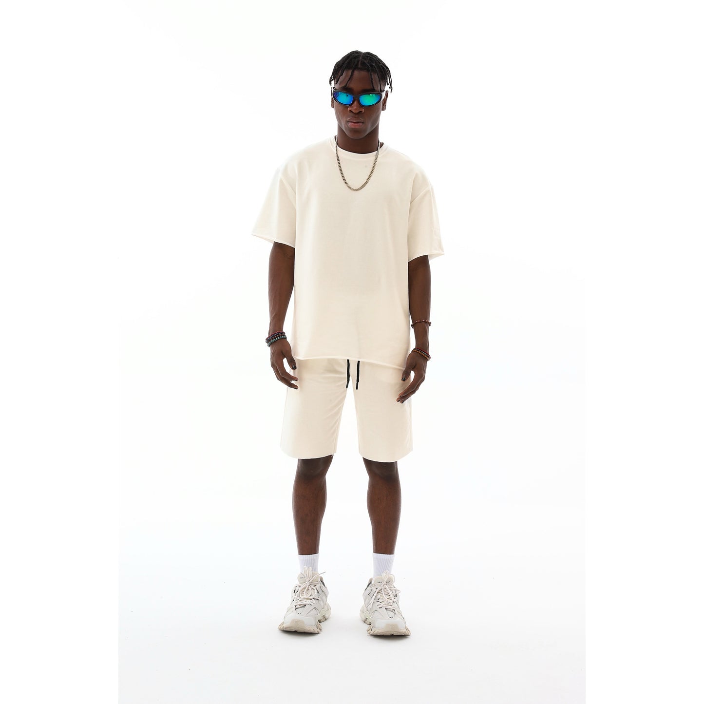 Sommer-Set für Herren - T-Shirt & kurze Joggerhose aus 100 % Polyester