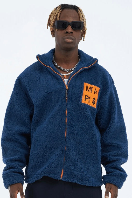 Teddy Jacket Money Is Paper Jacke Oversize Zipper