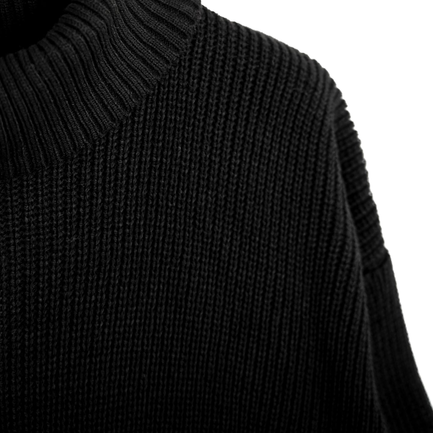Männer Pullover mit Rollkragen, Drop Shoulder Oversize Fit Herren