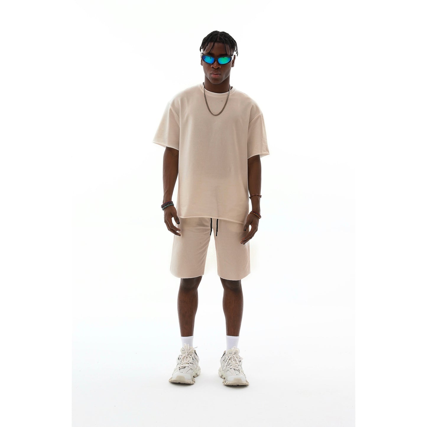 Sommer-Set für Herren - T-Shirt & kurze Joggerhose aus 100 % Polyester