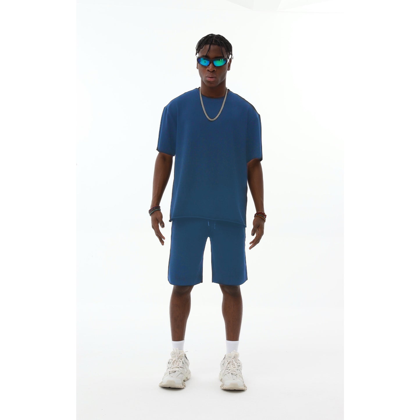 Sommer-Set für Herren - T-Shirt & kurze Joggerhose aus 100 % Polyester