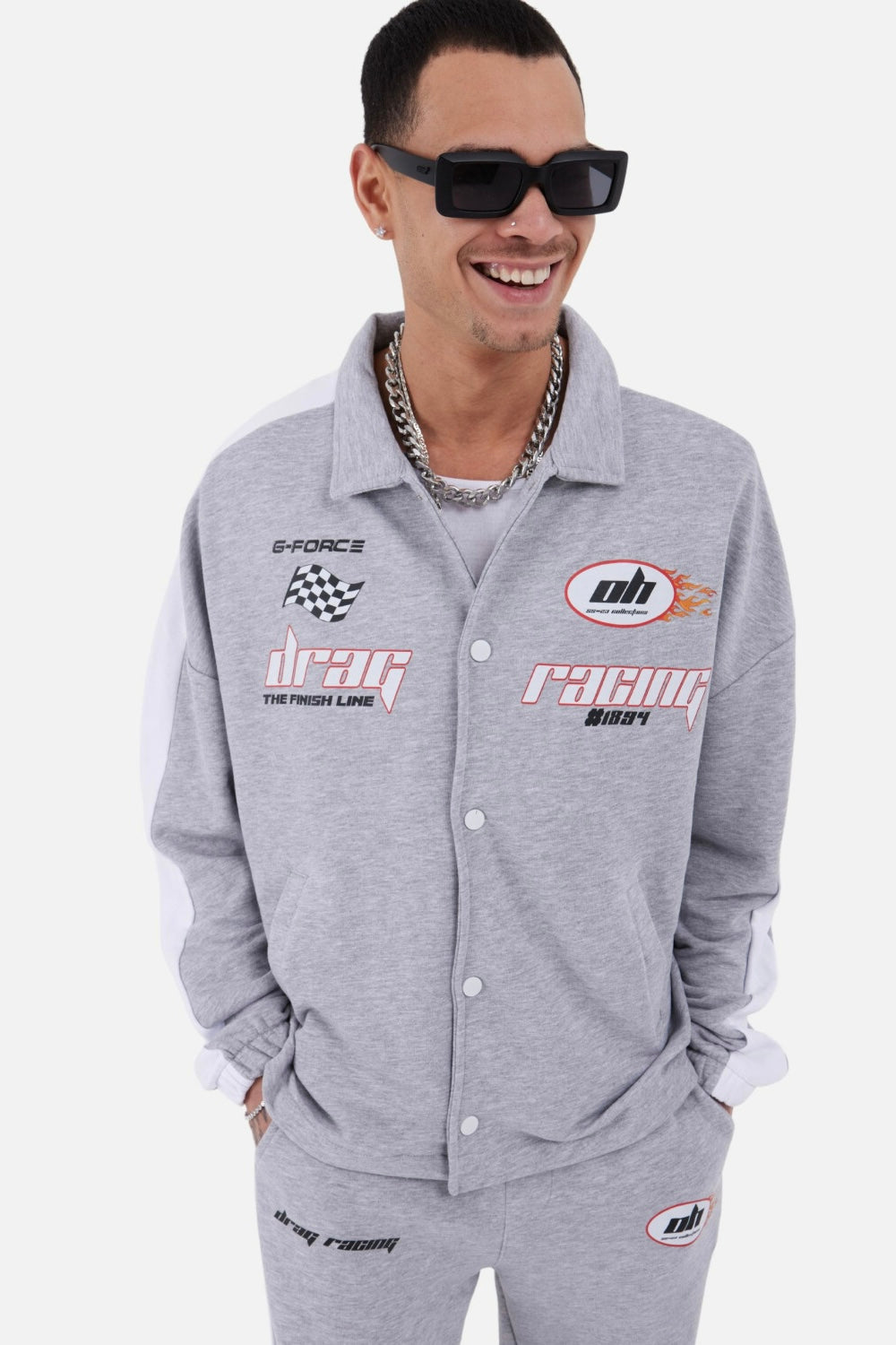Trainingsanzug Set Drag Racing Freizeit Unisex Oversize