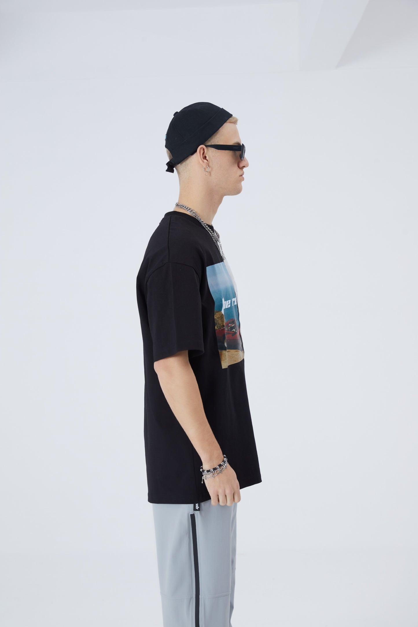 Herren T-Shirt Oversize Fit Cotton mit 320gsm Baumwolle Car Auto Shirt