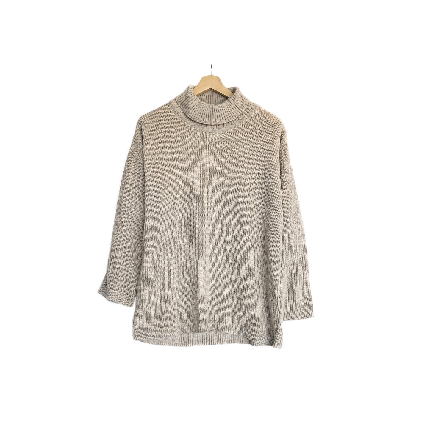 Männer Pullover mit Rollkragen, Drop Shoulder Oversize Fit Herren