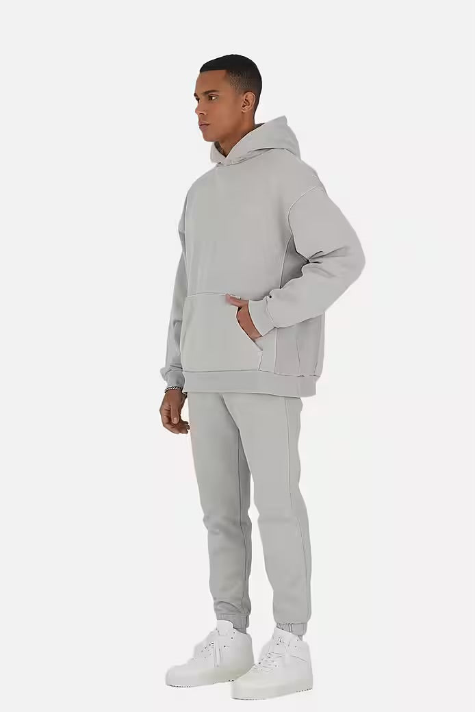 Set Jogger Hoodie 100% Baumwolle Cotton Trainingsanzug Hose Jogging Sportswear