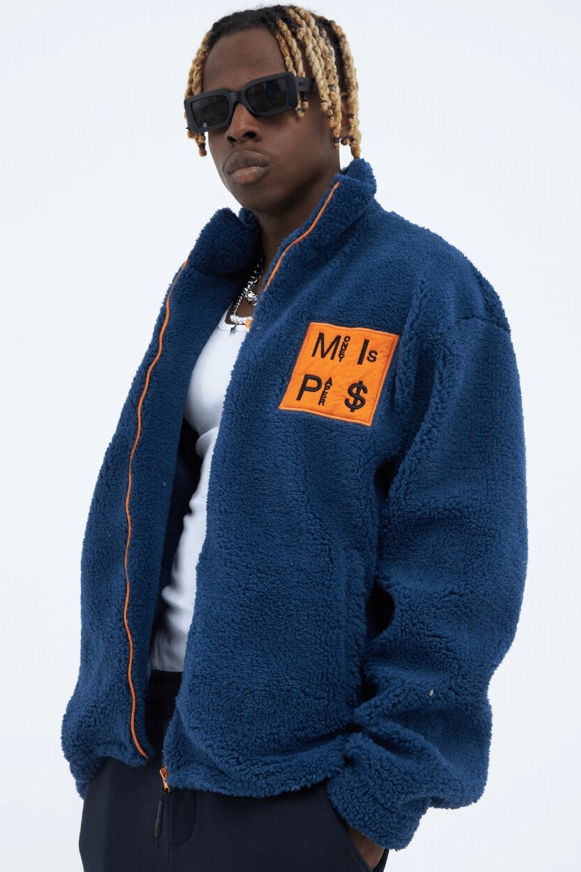 Teddy Jacket Money Is Paper Jacke Oversize Zipper