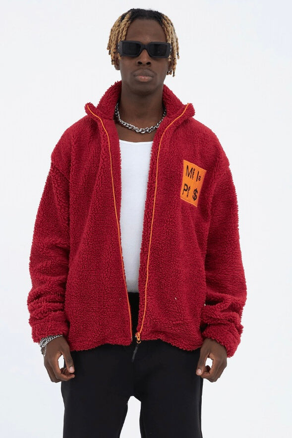 Teddy Jacket Money Is Paper Jacke Oversize Zipper