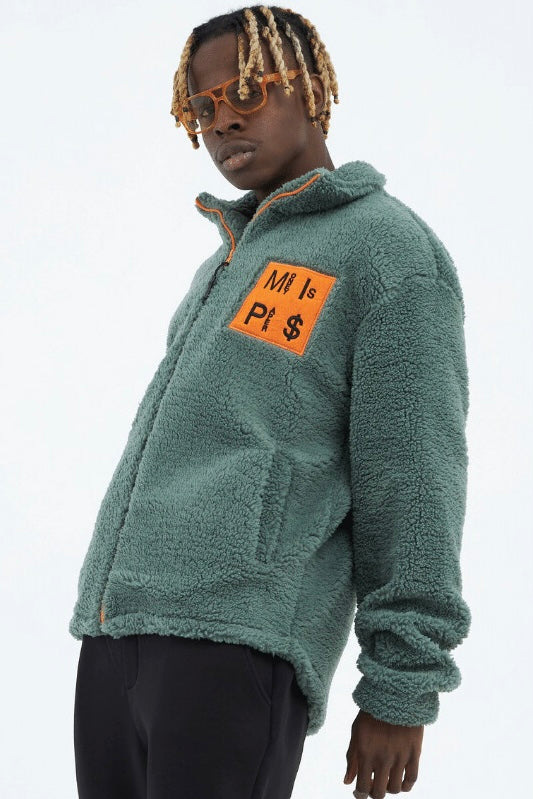 Teddy Jacket Money Is Paper Jacke Oversize Zipper