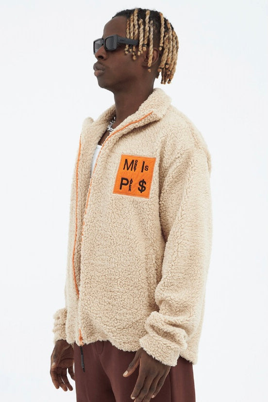Teddy Jacket Money Is Paper Jacke Oversize Zipper