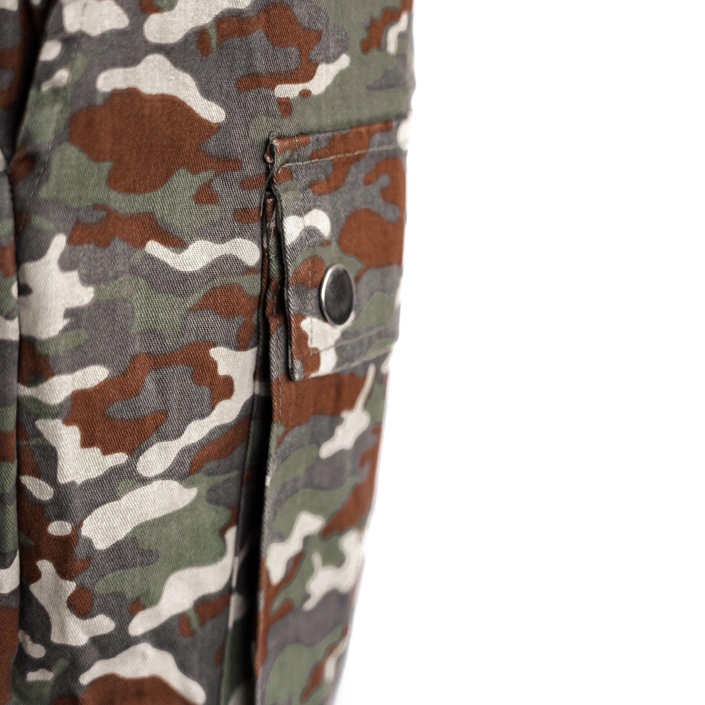 Camouflage Hose mit seitlichen Taschen und Knöpfen Unisex Jogger
