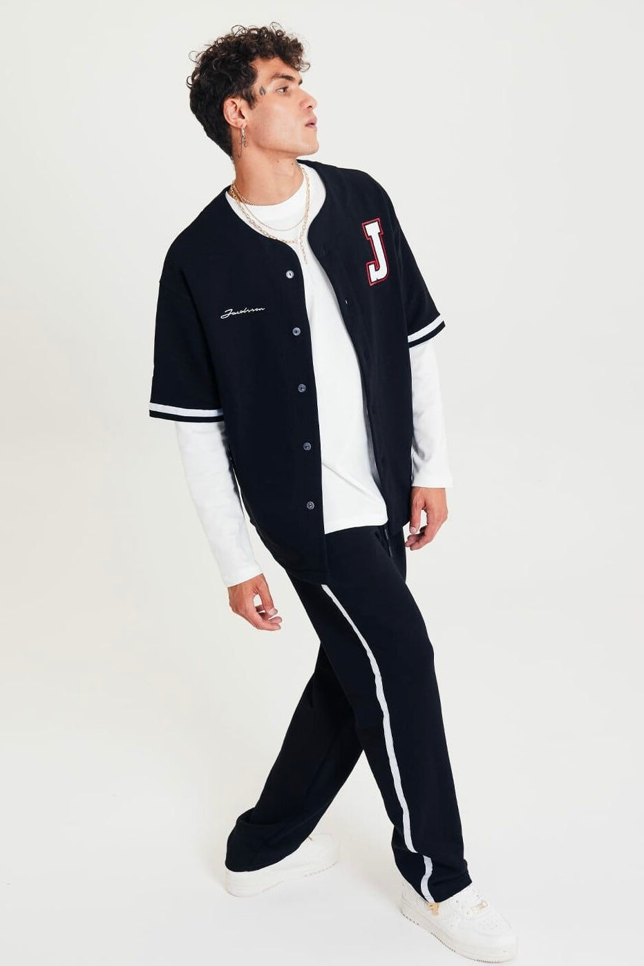 Set Baseball Hemd Hose Jogger Jogginganzug Sportanzug Oversize